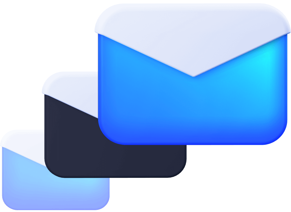 Email subscription image with envelopes